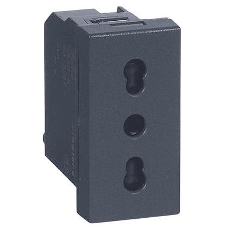 Presa Bipasso Legrand Vela Scura 2P+T 10/16A 683081 Presa Bipasso Legrand Vela Scura 2P+T 10/16A 683081
